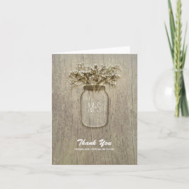 rustieke schuur hout baby's ademsteenwerk dank je bedankkaart