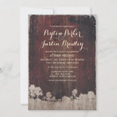 Rustieke schuur hout Boerderij bruiloft uitnodigin Kaart (Voorkant)