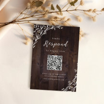 Rustieke schuur Hout Boho Bloemen Land QR code