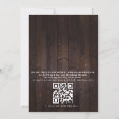 Rustieke schuur hout boho bloemrijke chic QR-code  Kaart (Achterkant)
