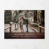 Rustieke schuur hout Boho pompoen herfst herfst br Drieluik Uitnodiging (Cover)