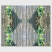 Rustieke schuur-hout botanische kruiden cadeaupapier (Vlak)