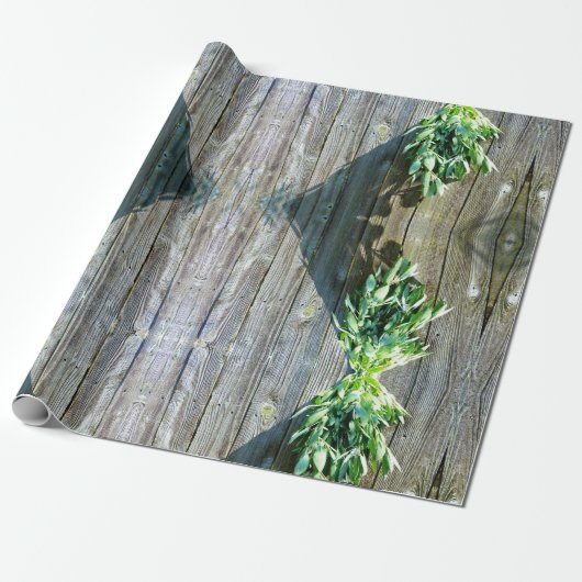Rustieke schuur-hout botanische kruiden cadeaupapier (Uitgerold)