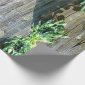 Rustieke schuur-hout botanische kruiden cadeaupapier (Hoek)