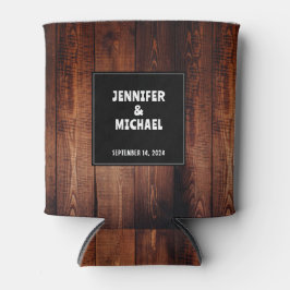 Rustieke schuur hout bruid & bruidegom land bruilo blikjeskoeler