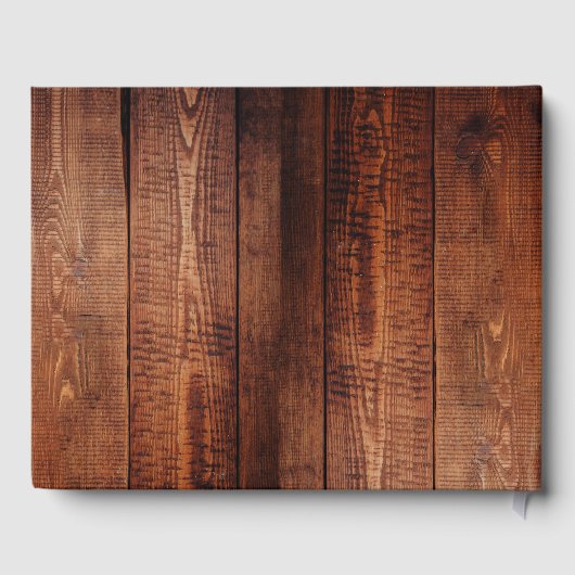 Rustieke schuur hout bruid en bruidegom foto Bruil Gastenboek (Achterkant)