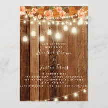 Rustieke schuur hout bruiloft uitnodiging / vierin