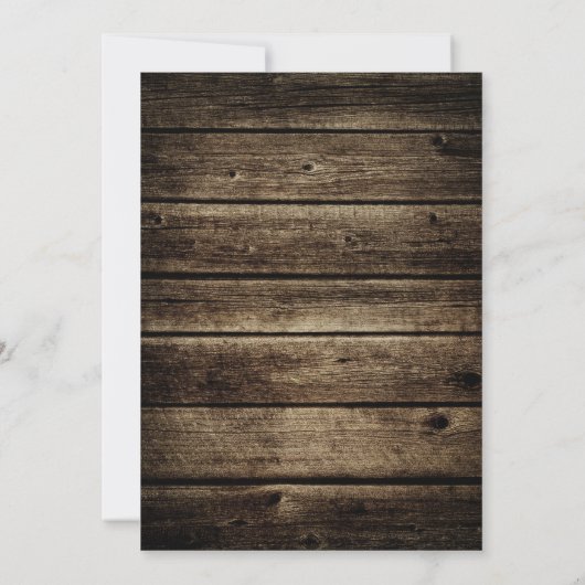 Rustieke schuur hout Damask  Vrijgezellenfeest Kaart (Achterkant)