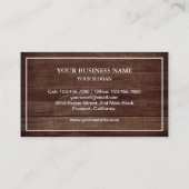 Rustieke schuur Hout Elegant Sinaasappel Monarch B Visitekaartje (Achterkant)