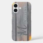 Rustieke schuur Hout Elegantie Landnaam Monogram Case-Mate iPhone Case (Achterkant)