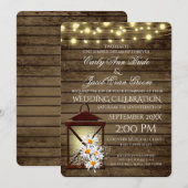 Rustieke schuur hout en lantaarn met madeliefjes kaart (Voorkant / Achterkant)