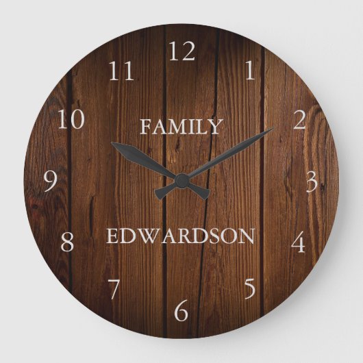 Rustieke schuur hout familienaam boerderij grote klok (Voorkant)
