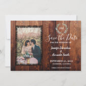 Rustieke schuur hout  foto Save the Date Kaart (Voorkant)