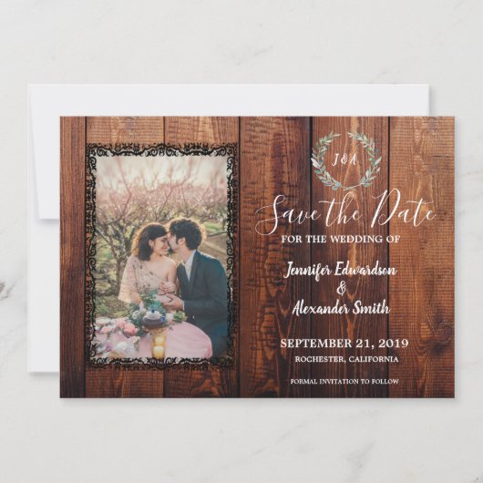 Rustieke schuur hout  foto Save the Date Kaart (Voorkant)