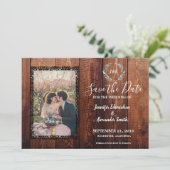 Rustieke schuur hout  foto Save the Date Kaart (Staand voorkant)