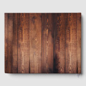 Rustieke schuur hout foto zonnebloem land bruiloft gastenboek (Achterkant)