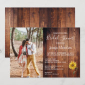 Rustieke schuur hout foto zonnebloem land kaart (Voorkant / Achterkant)