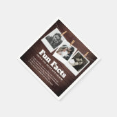 Rustieke Schuur Hout Fotocollage Leuke Feiten Trou Servet (Hoek)