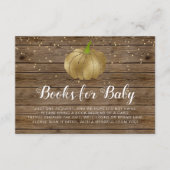 Rustieke Schuur Hout Gouden Pompoen Baby shower Bo Informatiekaartje (Voorkant)