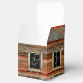 Rustieke schuur hout graffiti hart bruiloft gunst  bedankdoosjes (Geopend)