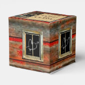 Rustieke schuur hout graffiti hart bruiloft gunst  bedankdoosjes (Achterkant)