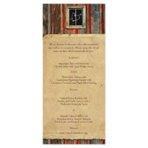 Rustieke schuur hout graffiti hart bruiloft menu