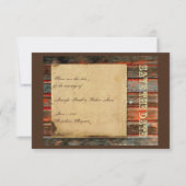 Rustieke schuur hout Graffiti hart Save the Date (Voorkant)