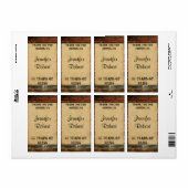 Rustieke schuur hout graffiti Jubileum wijnlabel Etiket (Full Sheet)