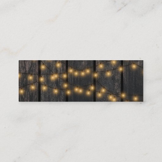 Rustieke schuur hout herfst bruiloft website RSVP Mini Visitekaartje (Achterkant)