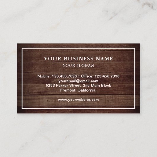  rustieke schuur Hout Honey Bee Beekeeper Visitekaartje (Achterkant)