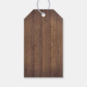 Rustieke schuur hout kant Mason Jar Lights Bruilof Cadeaulabel (Achterkant)