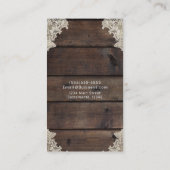 Rustieke schuur hout, Kant & Mason Jars Southern C Visitekaartje (Achterkant)