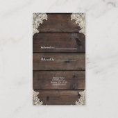 Rustieke schuur hout, kant & metselaar potten verw aanbevelingskaartje (Achterkant)