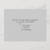 Rustieke schuur hout kroonluchter bruiloft reactie uitnodiging briefkaart (Achterkant)