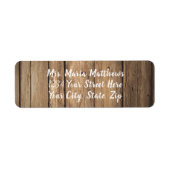 Rustieke schuur hout land adres mailing labels (Voorkant)
