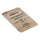 Rustieke schuur hout land bruiloft uitnodiging magneet (Rechterzijde)