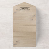 Rustieke schuur hout land foto Bruiloft All In One Uitnodiging (Buitenkant)