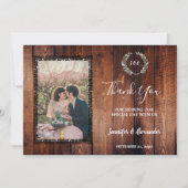 Rustieke schuur hout land  foto Bruiloft Bedankkaart