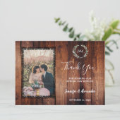 Rustieke schuur hout land  foto Bruiloft Bedankkaart