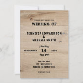 Rustieke schuur hout land foto bruiloft kaart (Voorkant)