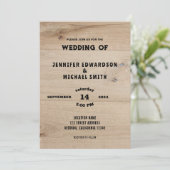 Rustieke schuur hout land foto bruiloft kaart (Staand voorkant)