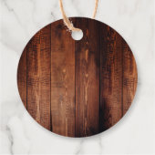 Rustieke schuur hout landelijke land bruiloft Dank Bedankjes Labels (Achterkant)