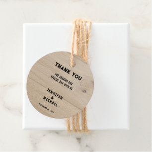 Rustieke schuur hout landelijke land bruiloft Dank Bedankjes Labels