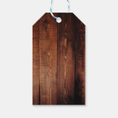 Rustieke schuur hout landelijke land bruiloft Dank Cadeaulabel (Achterkant)