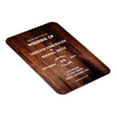 Rustieke schuur hout landelijke land bruiloft uitn magneet (Rechterzijde)