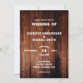 Rustieke schuur hout landelijke land foto bruiloft kaart (Voorkant)