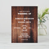 Rustieke schuur hout landelijke land foto bruiloft kaart (Staand voorkant)