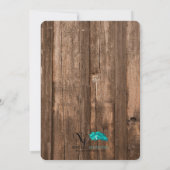 Rustieke schuur hout lantaarn bruiloft kaart (Achterkant)