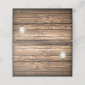 Rustieke schuur hout Mason Jar Lights Place Cards Plaatskaartje (Buitenkant ongevouwen)
