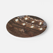 Rustieke schuur hout & Mason Jars bruiloft feest Papieren Bordje (Gekanteld)